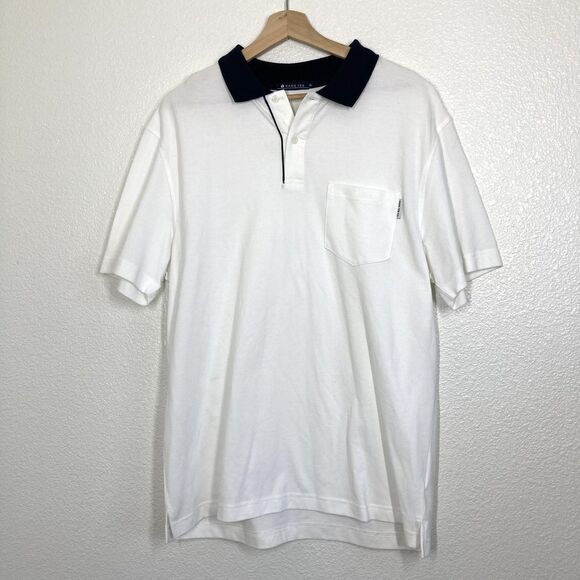 Hang Ten Other - Hang Ten Polo Shirt Mens XL Classic Surf Pocket Top White Navy